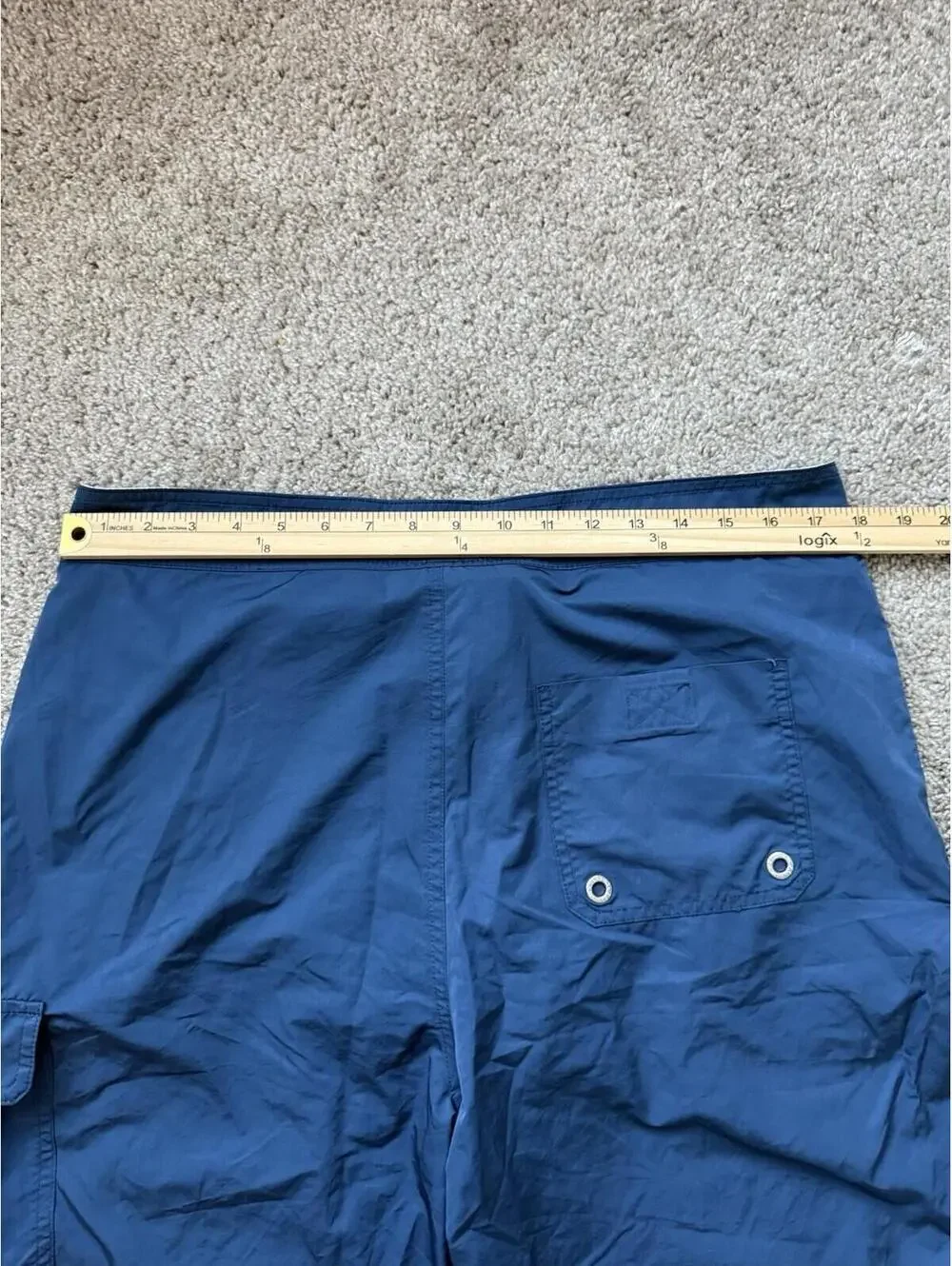Robert Graham Men's Size Large Cargo Classic‎ Fit Swim Shorts Blue Board Shorts